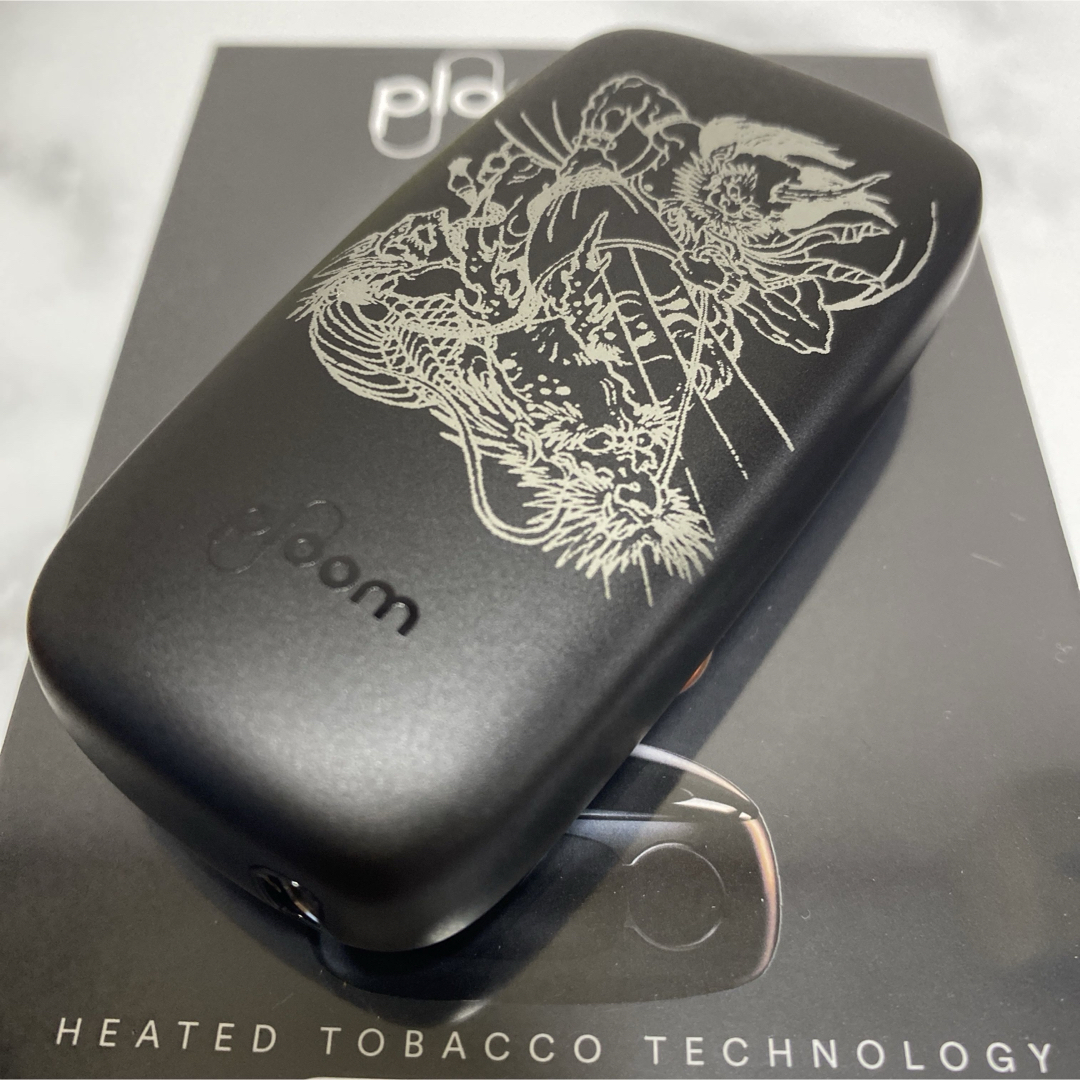 PloomTECH(プルームテック)の風神 龍 デザイン プルームエックス Ploom X アドバンスド 本体 黒 メンズのファッション小物(タバコグッズ)の商品写真