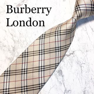 バーバリー(BURBERRY)のBUBERRY LONDON ネクタイ　ノバチェック　ベージュ(ネクタイ)