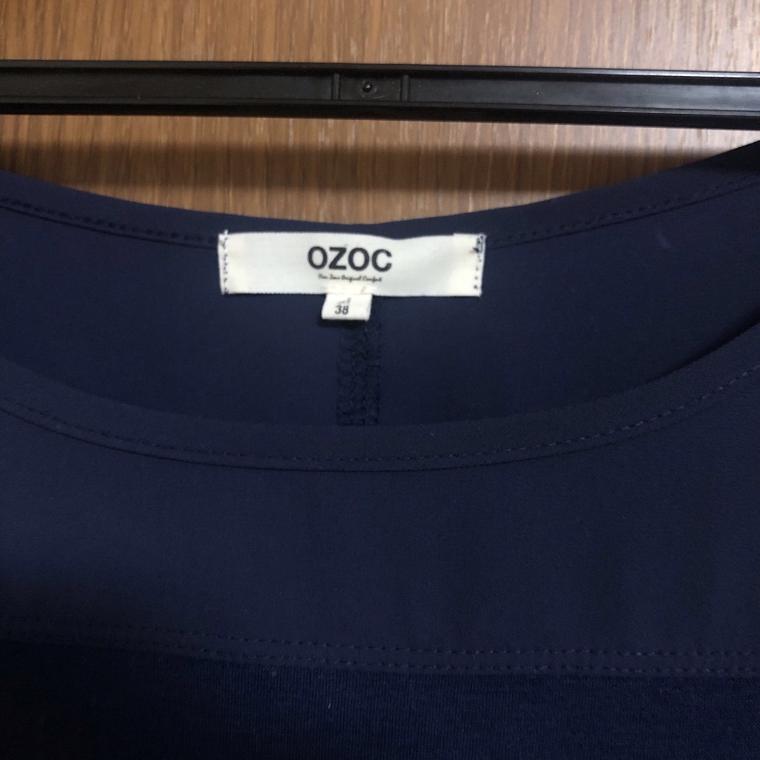 OZOC(オゾック)のozoc  ブラウス　ネイビー レディースのトップス(シャツ/ブラウス(半袖/袖なし))の商品写真