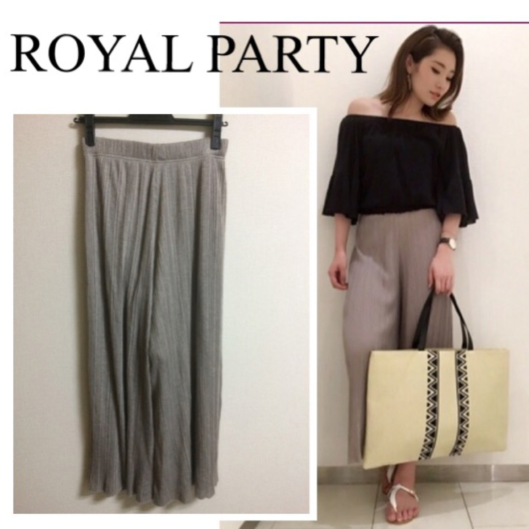 ROYAL PARTY(ロイヤルパーティー)のROYAL PARTY  カットプリーツスカーチョ レディースのパンツ(カジュアルパンツ)の商品写真