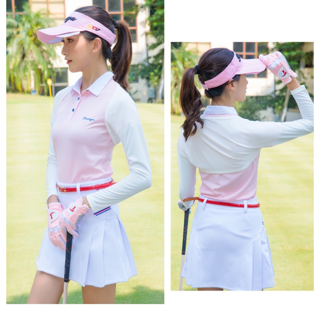 アームカバー　ボレロ　腕カバー　シュラッグ　ゴルフ　テニス　黒　レディース　新品 レディースのファッション小物(手袋)の商品写真