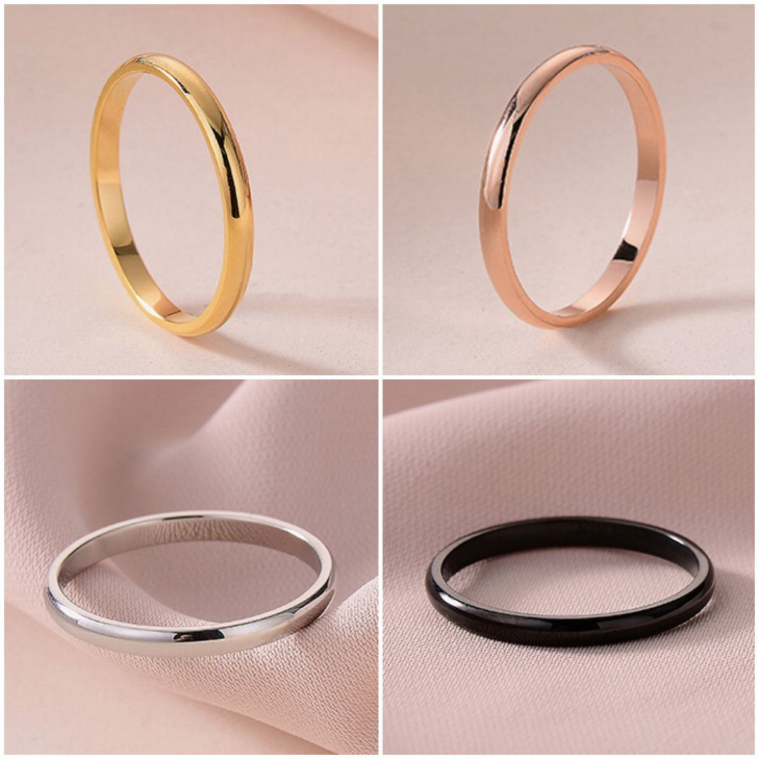サイズ充実 1号～ ステンレス シンプル 指輪 ピンキーリング 関節リング レディースのアクセサリー(リング(指輪))の商品写真