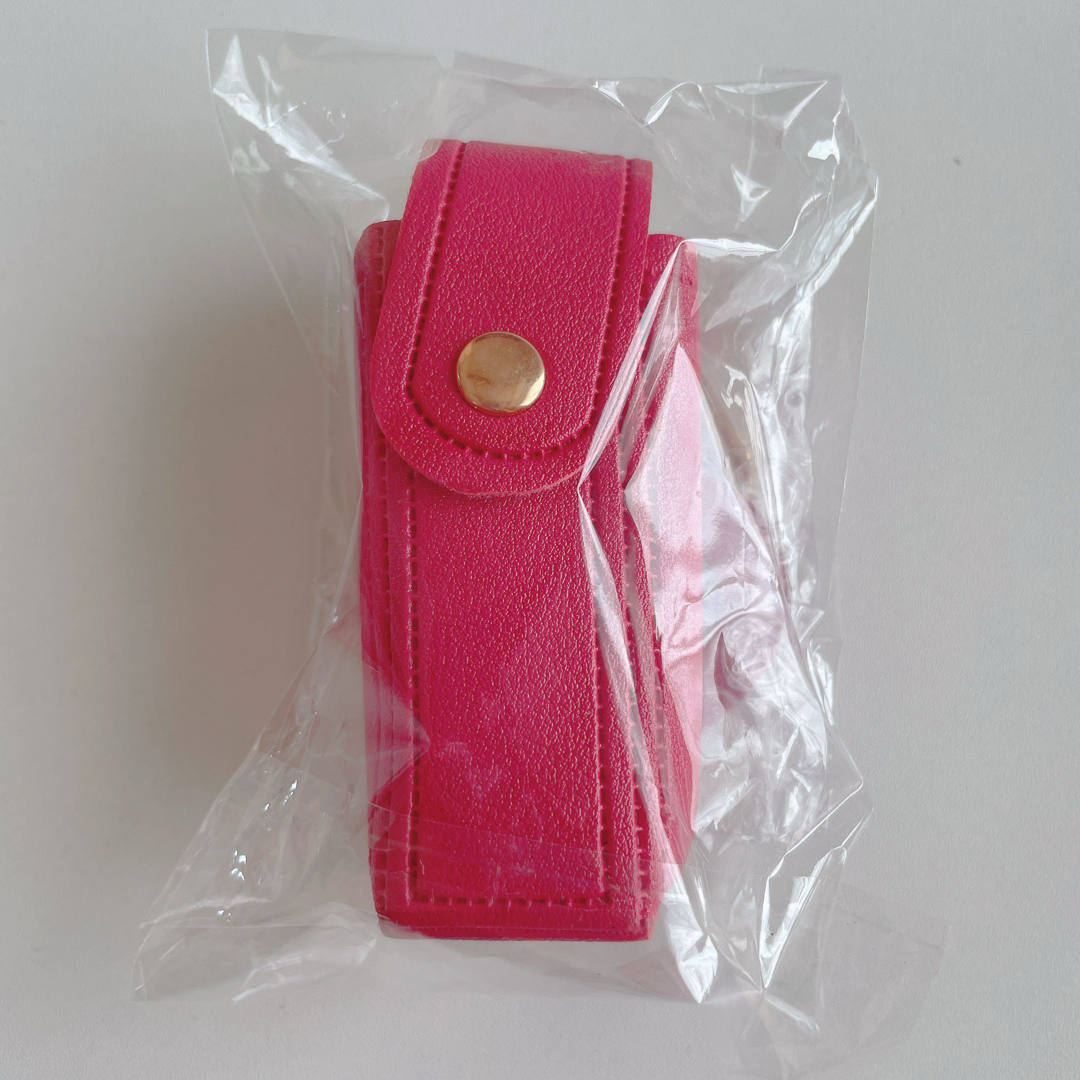 リップケース ピンク バッグチャーム リップポーチ 口紅ケース 可愛い便利グッズ レディースのファッション小物(ポーチ)の商品写真