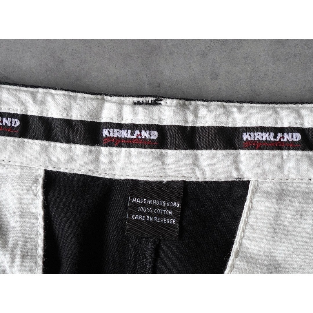 VINTAGE(ヴィンテージ)の90s KIRKLAND ツータック ワイドチノ スラックス ブラック メンズのパンツ(チノパン)の商品写真