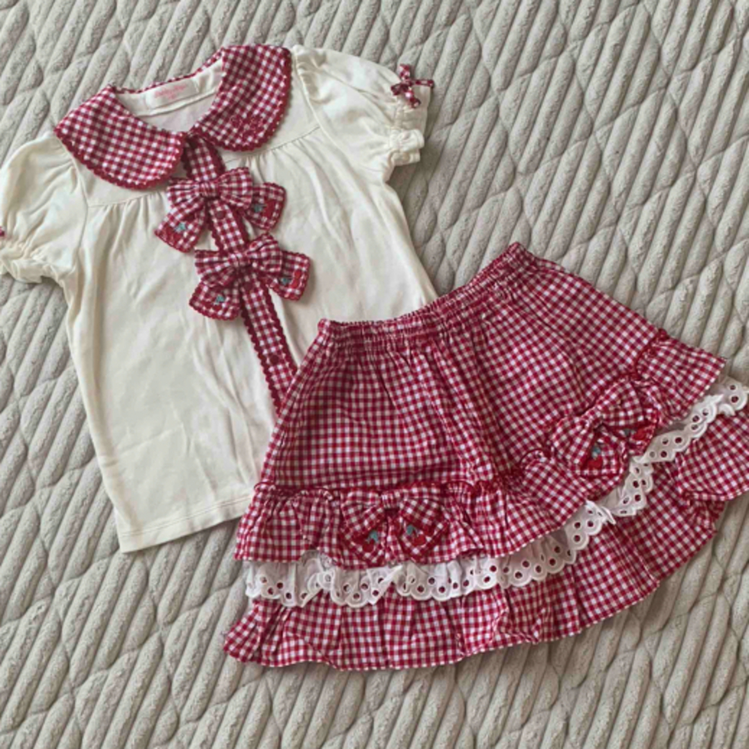 Shirley Temple(シャーリーテンプル)のシャーリーテンプル🌸カットソー ブラウス🍒120 キッズ/ベビー/マタニティのキッズ服女の子用(90cm~)(Tシャツ/カットソー)の商品写真