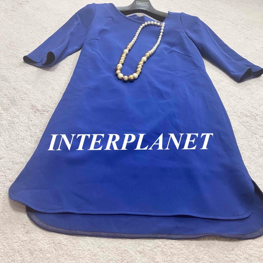 ❤️INTERPLANET 七分袖ワンピース　チュニック❤️ レディースのワンピース(ひざ丈ワンピース)の商品写真