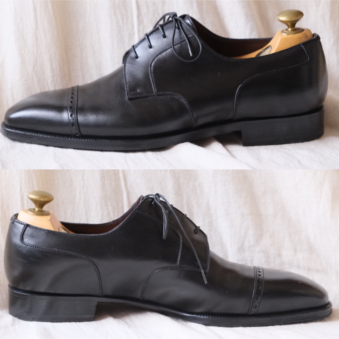 Brioni(ブリオーニ)の美品Brioniブリオーニ ブルーチャークォーターブローグ黒8 メンズの靴/シューズ(ドレス/ビジネス)の商品写真