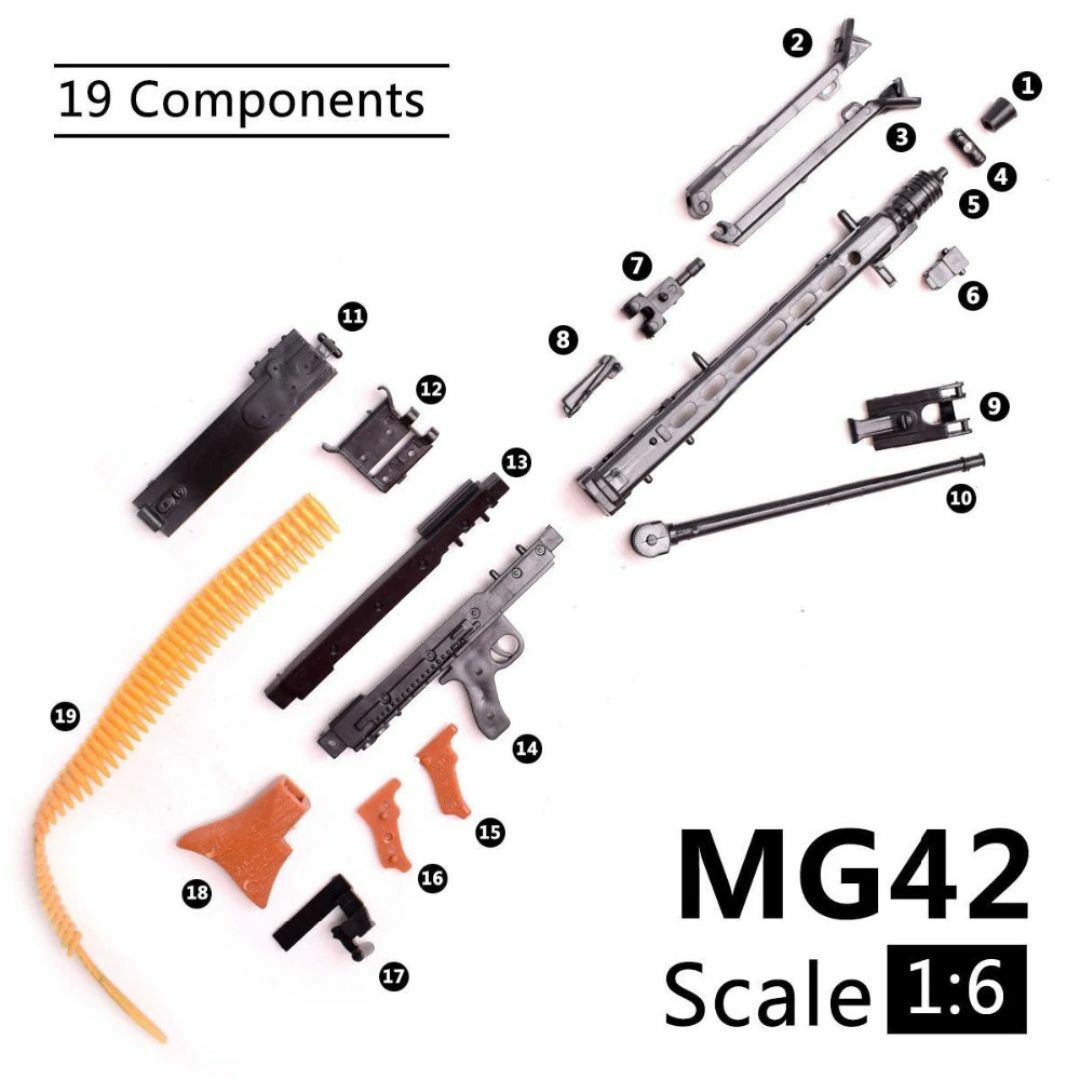 【新品送料無料】1/6スケール　MG42　未組立プラモデル 1セット エンタメ/ホビーのフィギュア(ミリタリー)の商品写真