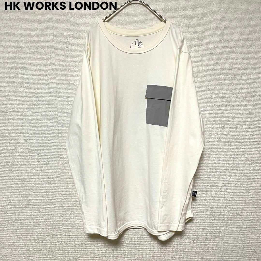 xx131 HK WORKS LONDON/長袖カットソー/大きめ/オフホワイト メンズのトップス(Tシャツ/カットソー(七分/長袖))の商品写真