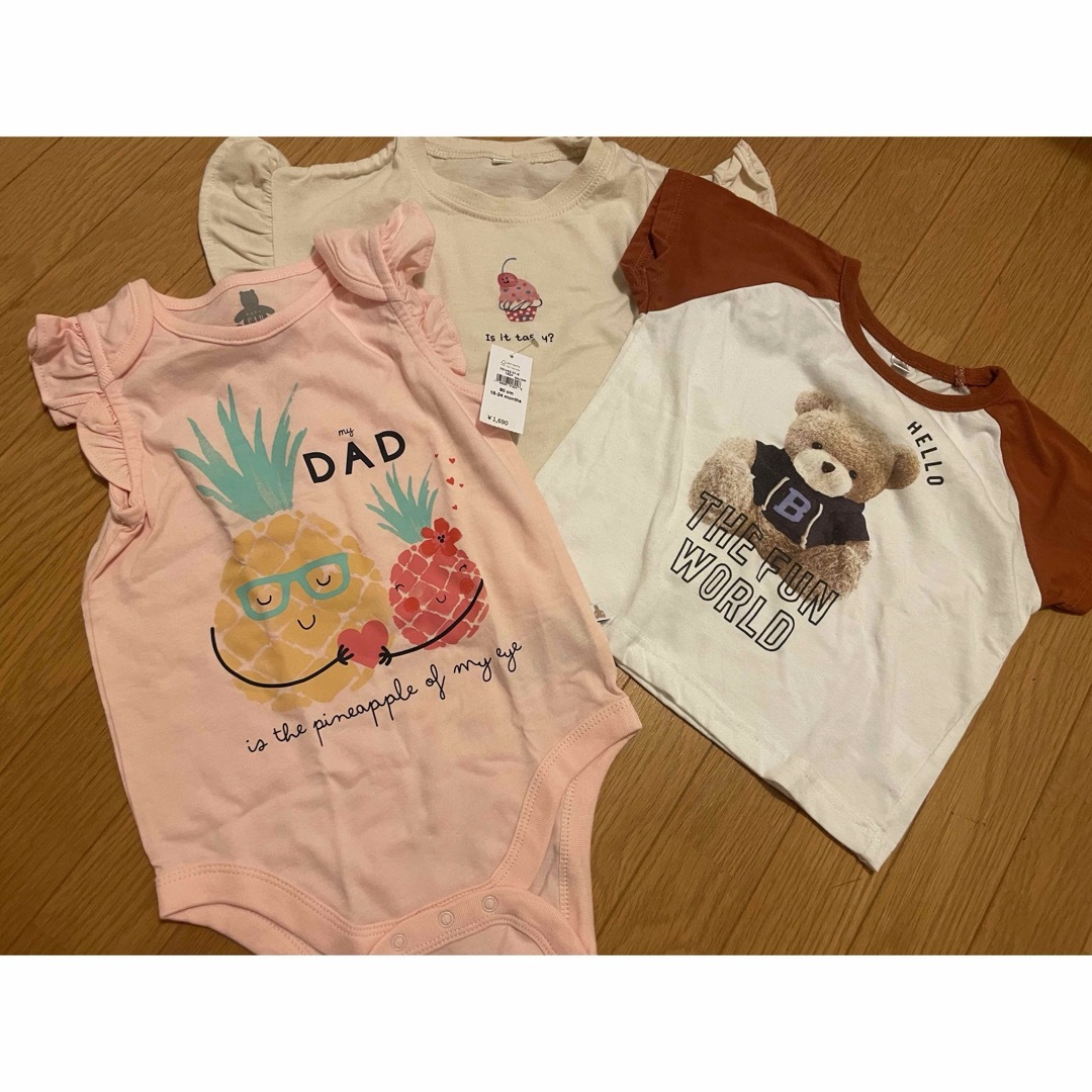 女の子　80cm 90cm キッズ/ベビー/マタニティのベビー服(~85cm)(Ｔシャツ)の商品写真