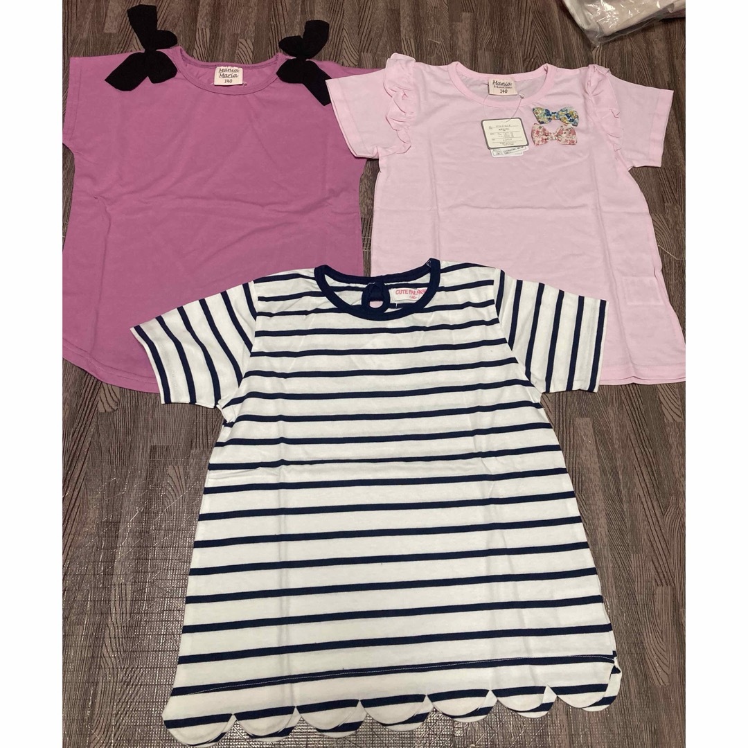 ニッセン(ニッセン)のニッセン　トップスセット　140 キッズ/ベビー/マタニティのキッズ服女の子用(90cm~)(Tシャツ/カットソー)の商品写真