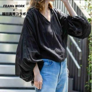 FRAMeWORK - FRAMe WORK フレームワーク　福田麻琴コラボ ギャザーブラウス