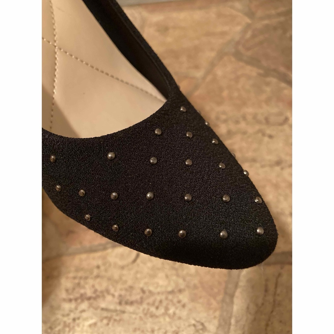パンプス 黒 ヒール7センチ Lサイズ sorridere レディースの靴/シューズ(ハイヒール/パンプス)の商品写真
