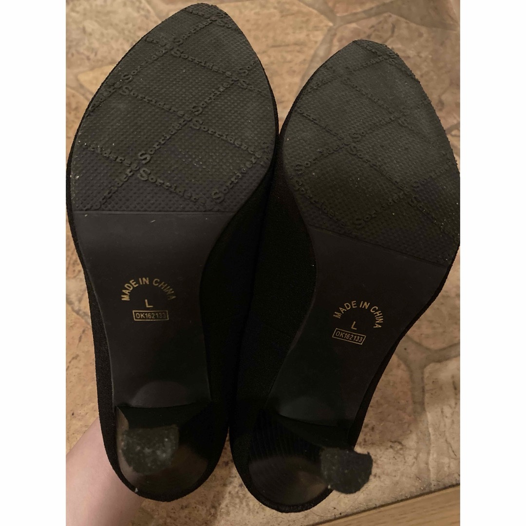 パンプス 黒 ヒール7センチ Lサイズ sorridere レディースの靴/シューズ(ハイヒール/パンプス)の商品写真