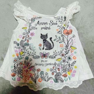 アナスイミニ(ANNA SUI mini)のアナスイミニ 100 Tシャツ 白 夏服 カットソー 女の子 ブランド(Tシャツ/カットソー)