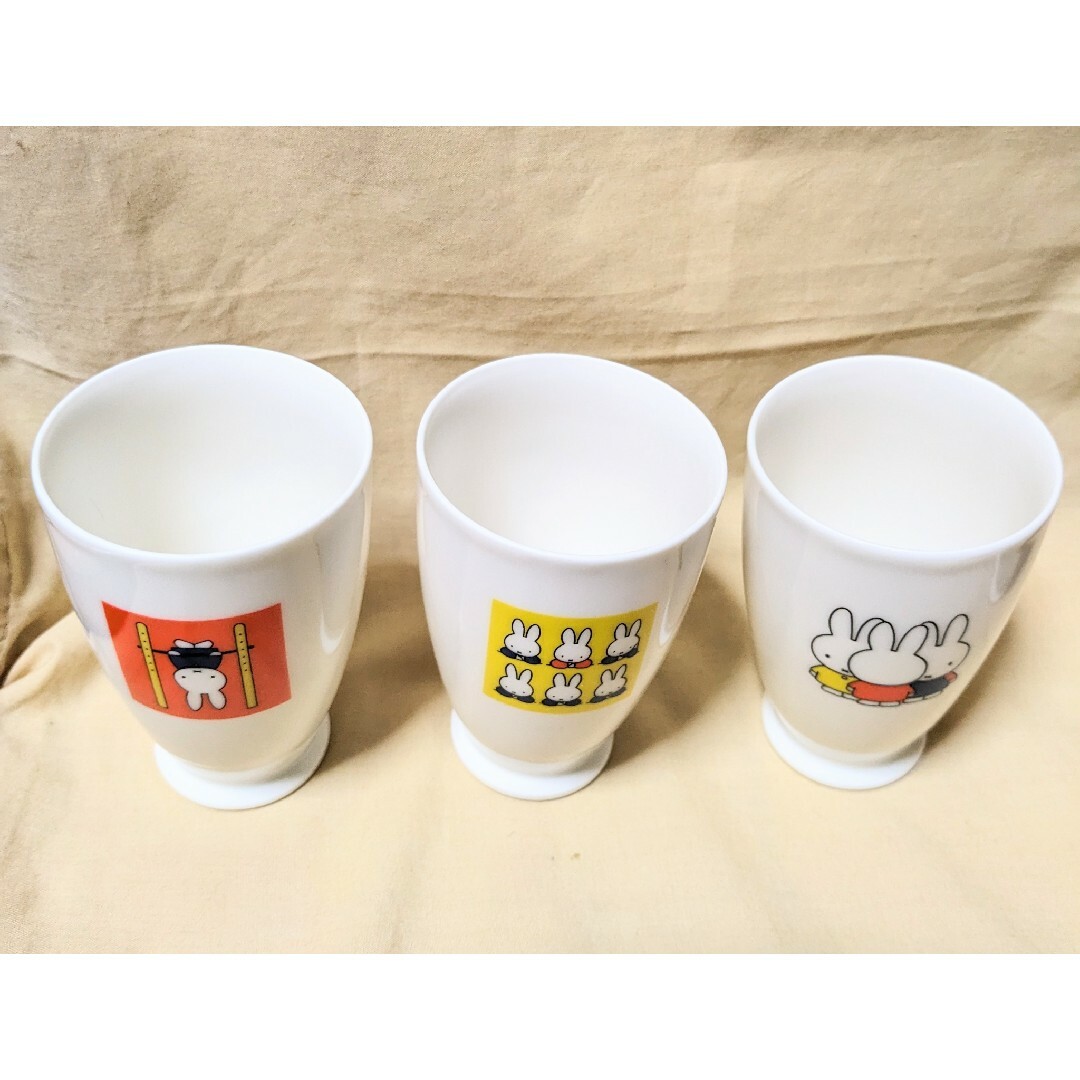miffy(ミッフィー)のフェリシモ　ミッフィー　陶器　コップ　グラス　5客セット エンタメ/ホビーのおもちゃ/ぬいぐるみ(キャラクターグッズ)の商品写真