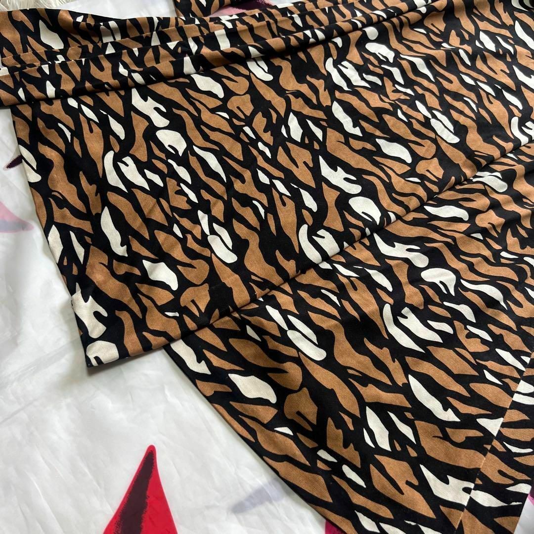 DIANE von FURSTENBERG(ダイアンフォンファステンバーグ)の【良品】DIANEvonFURSTENBERG 総柄ラップワンピース 4 L レディースのワンピース(ひざ丈ワンピース)の商品写真