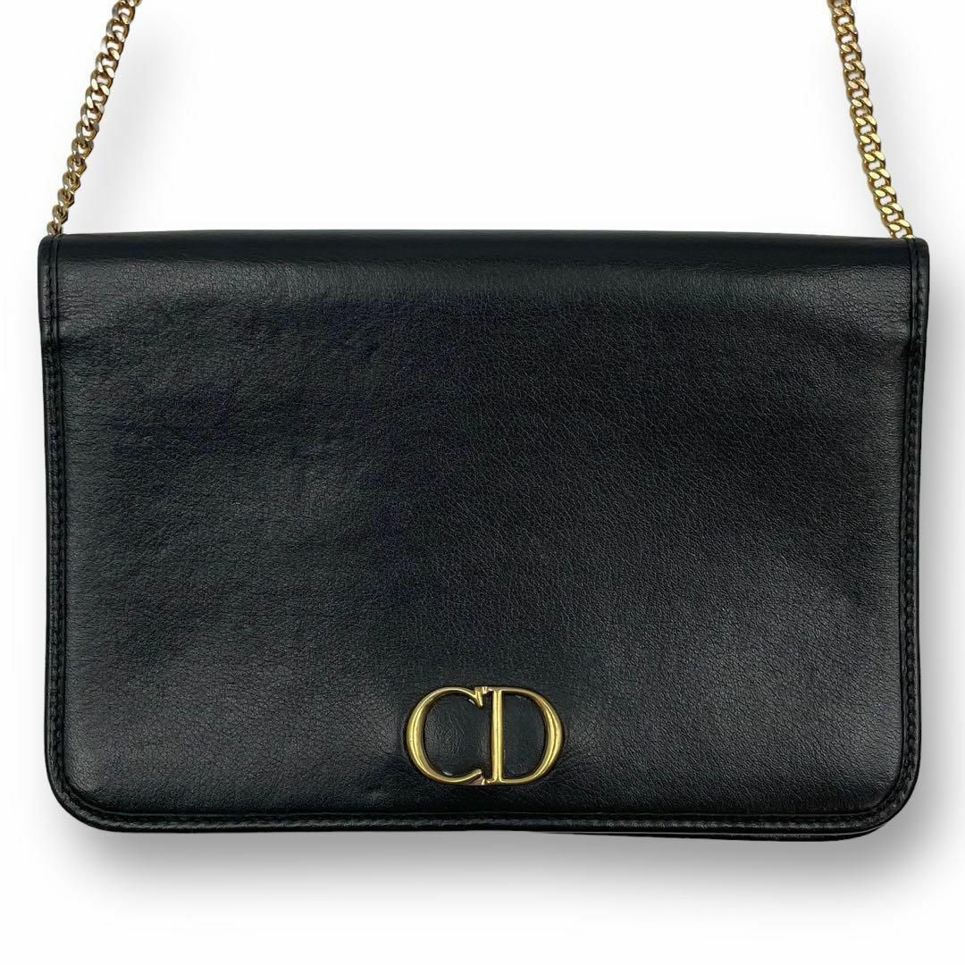 Christian Dior(クリスチャンディオール)の良品 ディオール 2way ショルダーバッグ ハンド オールレザー CDロゴ 黒 レディースのバッグ(ショルダーバッグ)の商品写真