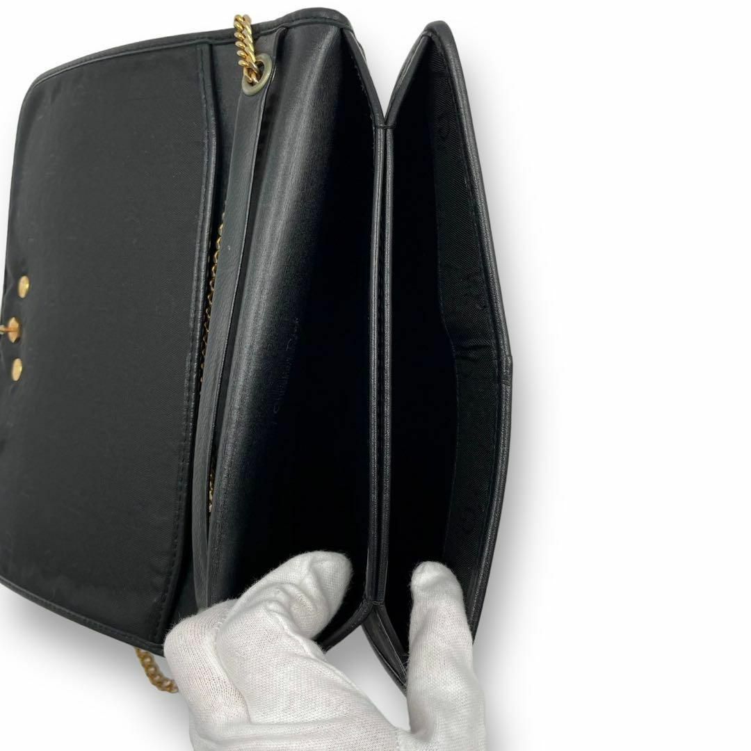 Christian Dior(クリスチャンディオール)の良品 ディオール 2way ショルダーバッグ ハンド オールレザー CDロゴ 黒 レディースのバッグ(ショルダーバッグ)の商品写真