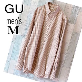 ジーユー(GU)のGU 【美品】コットンシャツ　ボタンダウン　ギンガムチェック　Mサイズ　羽織り(シャツ)