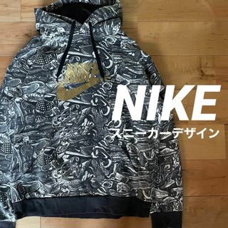 ナイキ(NIKE)の★NIKEナイキスニーカー柄スウェットパーカーMサイズ(パーカー)