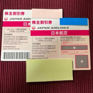 ジャル(ニホンコウクウ)(JAL(日本航空))のJAL株主割引券　2枚(ショッピング)