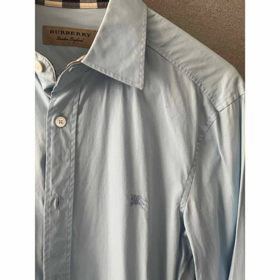 BURBERRY(バーバリー)のBURBERRY メンズブルーシャツ　バーバリーチェック メンズのトップス(シャツ)の商品写真