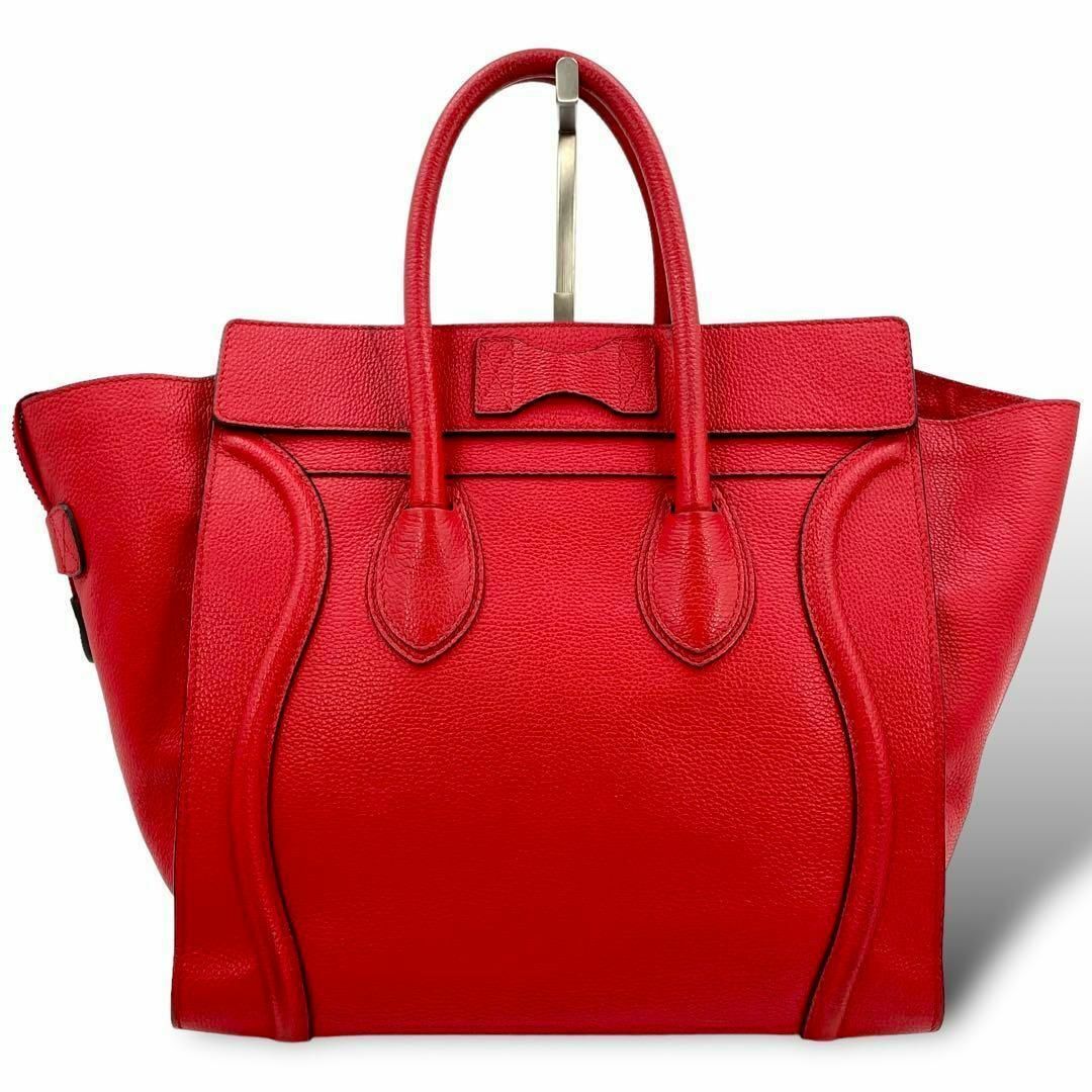 celine(セリーヌ)の美品 CELINE セリーヌ トートバッグ ラゲージ ラージサイズ A4 赤 レディースのバッグ(トートバッグ)の商品写真