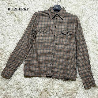 バーバリーブルーレーベル(BURBERRY BLUE LABEL)のバーバリーブルーレーベル　長袖シャツ　ノバチェック　三陽商会　オーバーサイズ(シャツ/ブラウス(長袖/七分))