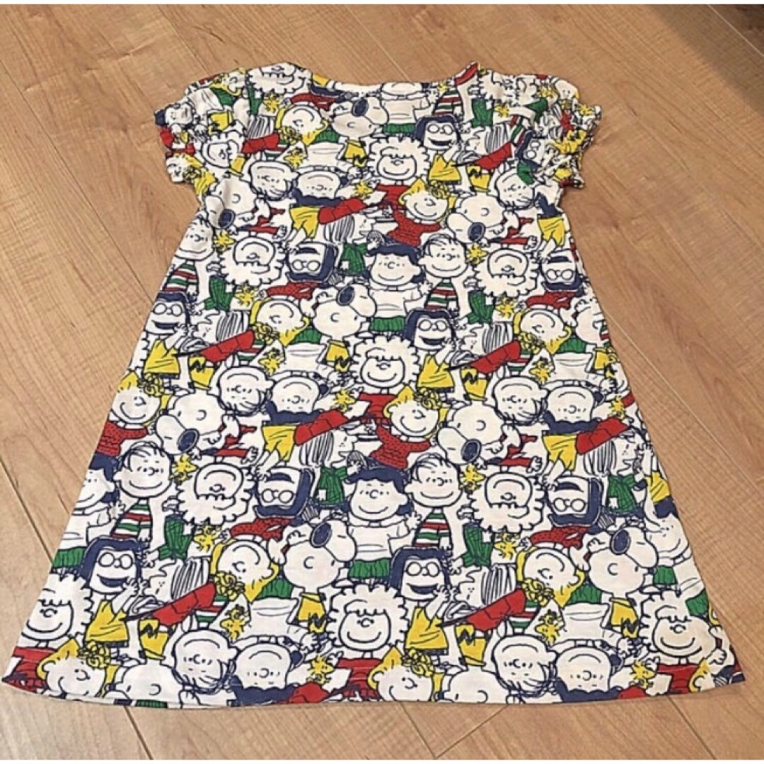 PEANUTS(ピーナッツ)の【110cm】スヌーピー ワンピース チュニック トップス キッズ/ベビー/マタニティのキッズ服女の子用(90cm~)(Tシャツ/カットソー)の商品写真