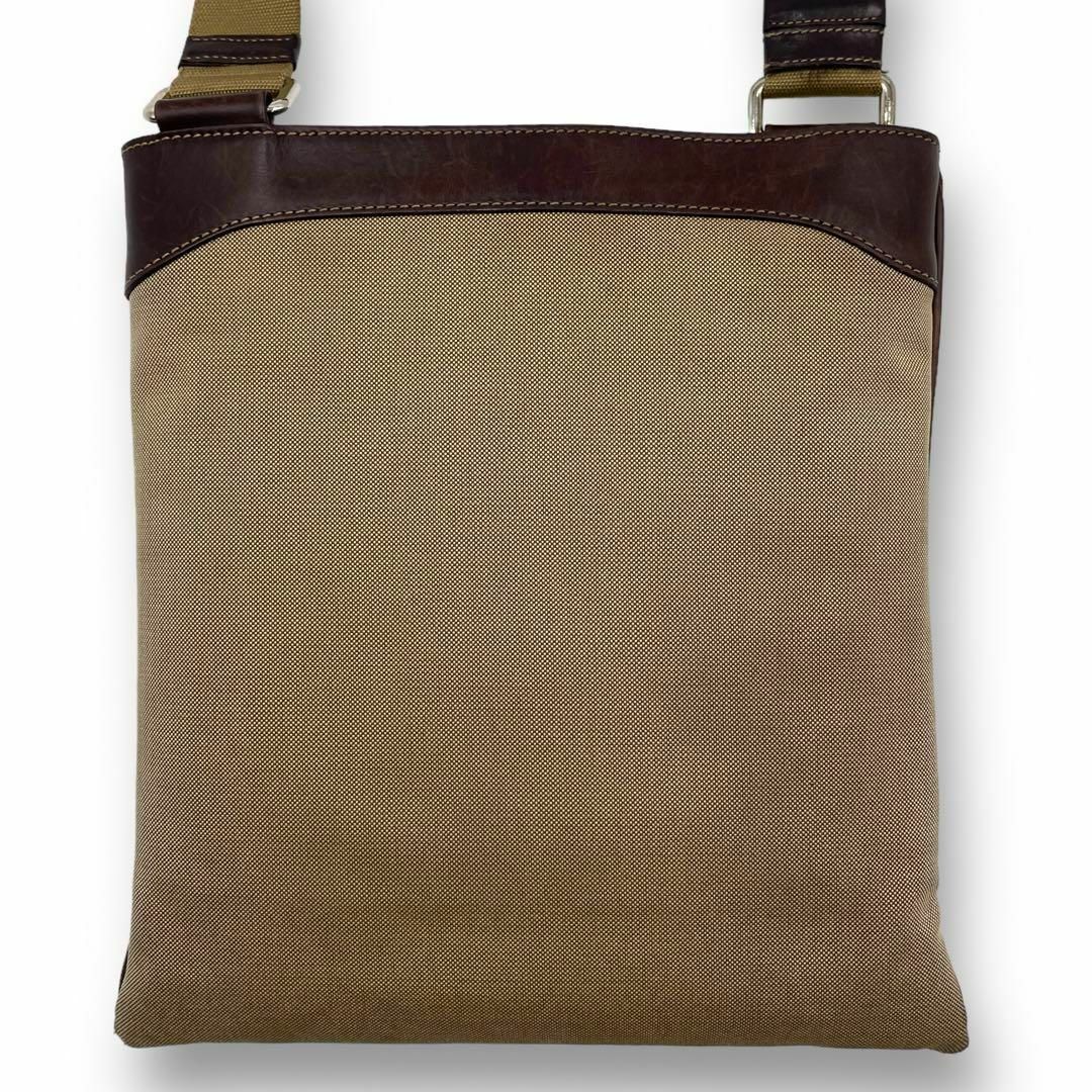 PRADA(プラダ)の良品 PRADA ショルダーバッグ 斜め掛け ロゴ ジャガード キャンバス 茶 レディースのバッグ(ショルダーバッグ)の商品写真