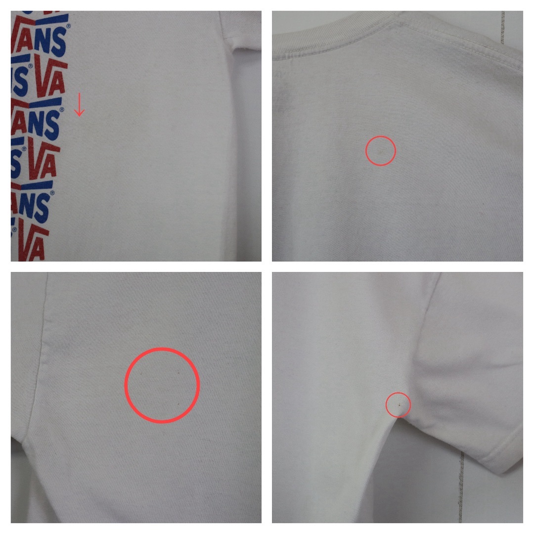 VANS(ヴァンズ)の【希少】ヴァンズ／Tシャツ　ビッグロゴ　メキシコ製　Mサイズ　白T　スケーター メンズのトップス(Tシャツ/カットソー(半袖/袖なし))の商品写真