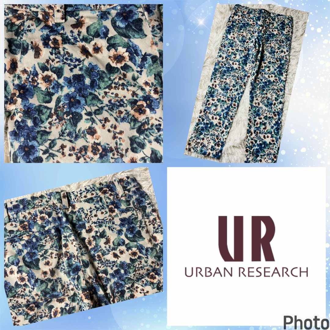 URBAN RESEARCH(アーバンリサーチ)のアーバンリサーチ★良品★ボタニカル★ストレッチ★スキニー★半端丈パンツ★脚長 レディースのパンツ(スキニーパンツ)の商品写真