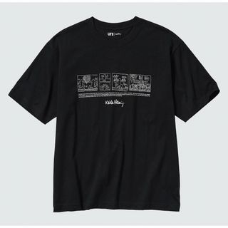 ユニクロ(UNIQLO)の【UNIQLO】Kヘリング サブウェイ・ドローイング(4XL/09 BLACK)(Tシャツ/カットソー(半袖/袖なし))