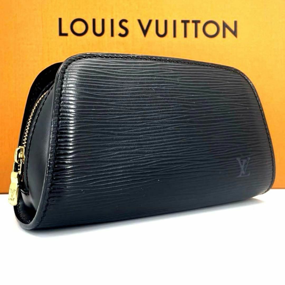 LOUIS VUITTON(ルイヴィトン)のc649真贋済【ヴィトン】極美品”エピ ドーフィーヌPM 化粧 ポーチ ブラック レディースのファッション小物(ポーチ)の商品写真