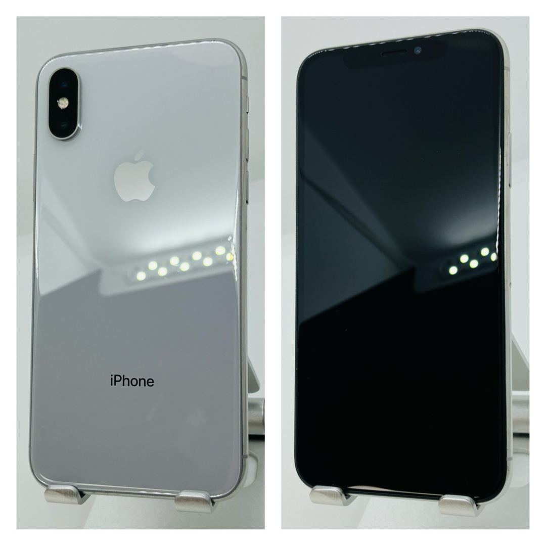 iPhone(アイフォーン)のB 100% iPhone X Silver 64 GB SIMフリー　本体 スマホ/家電/カメラのスマートフォン/携帯電話(スマートフォン本体)の商品写真