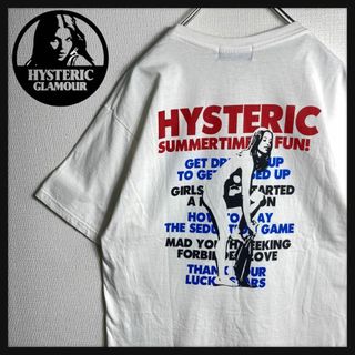 ヒステリックグラマー(HYSTERIC GLAMOUR)の【美品】ヒステリックグラマー　ビッグロゴ　ヒスガール　Tシャツ　M　白(Tシャツ/カットソー(半袖/袖なし))