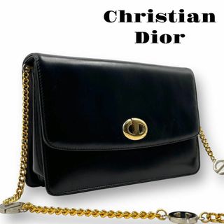 クリスチャンディオール(Christian Dior)の良品 ディオール 2way ショルダーバッグ ハンド フラップ 自立 CD 黒(ショルダーバッグ)