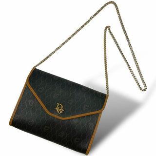 クリスチャンディオール(Christian Dior)の良品 Dior 2way チェーン ショルダーバッグ ハンド フラップ 金ロゴ(ショルダーバッグ)