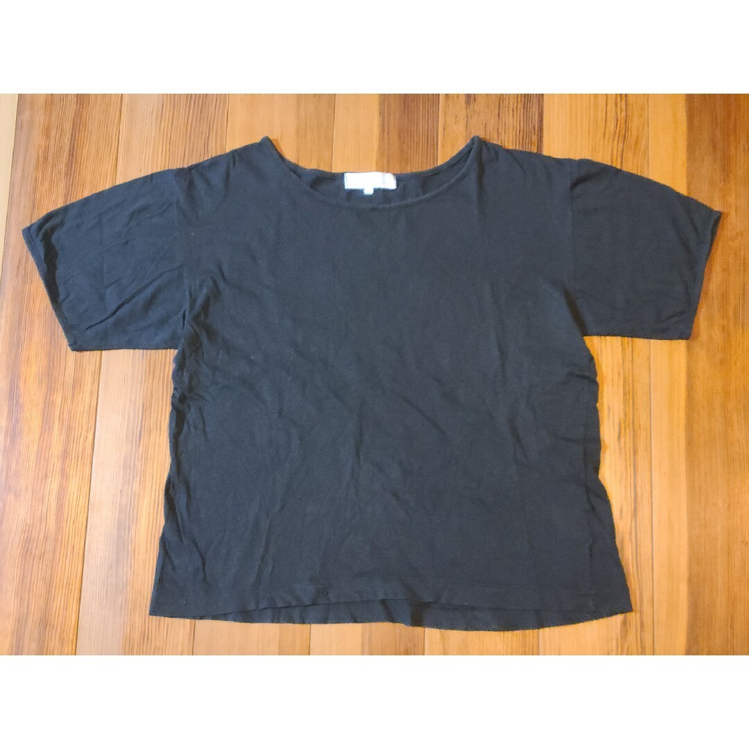 Tシャツ  [ブラック/無地] レディースのトップス(Tシャツ(半袖/袖なし))の商品写真