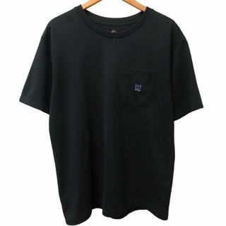 ニードルス(Needles)のニードルス 近年モデル Tシャツ カットソー 半袖 パピヨン刺繍 ブラック M(Tシャツ/カットソー(半袖/袖なし))