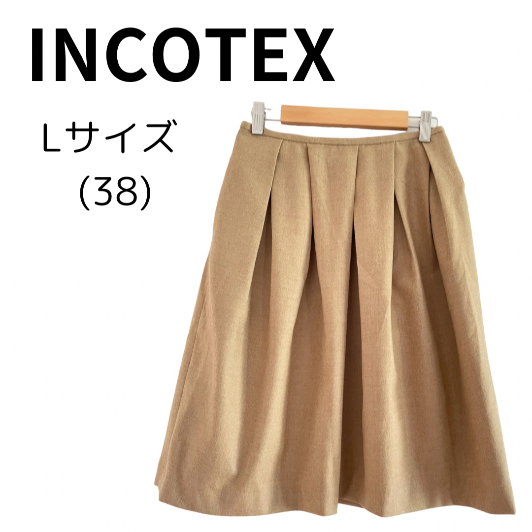 INCOTEX(インコテックス)の【新品】INCOTEX インコテックス エストネーション スカート ひざ丈 L レディースのスカート(ひざ丈スカート)の商品写真