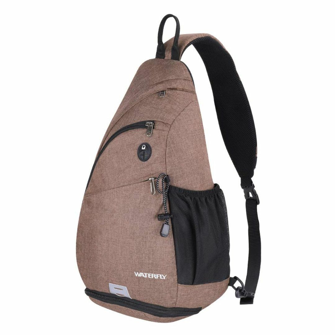 【色: 褐色】[ウォーターフライ] ボディバッグ ワンショルダーバッグ 斜めがけ メンズのバッグ(その他)の商品写真