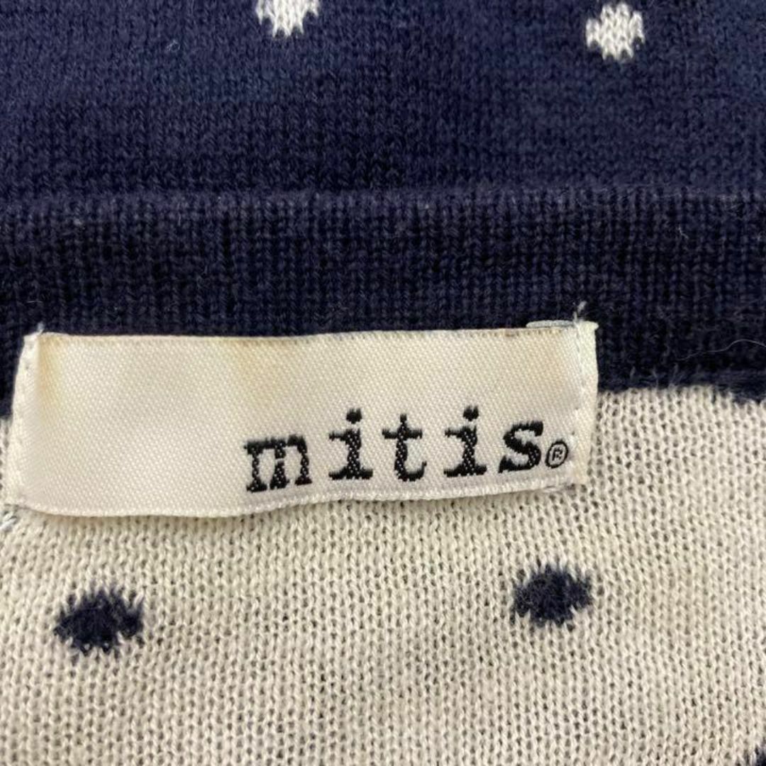 mitis(ミーティス)の【mitis】 ミーティス 上品さと可愛さを兼ね備えたドット柄カーディガン レディースのトップス(カーディガン)の商品写真