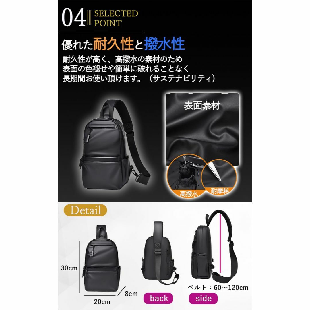 【色: ブルー】[Ne Right] 超軽量 斜め掛け ボディバッグ ワンショル メンズのバッグ(その他)の商品写真