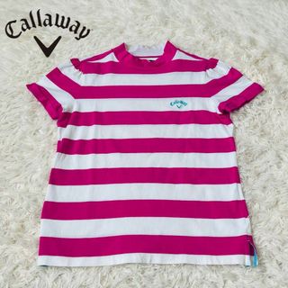 キャロウェイ(Callaway)のcallaway キャロウェイ　ボーダー　Tシャツ　ピンク(その他)