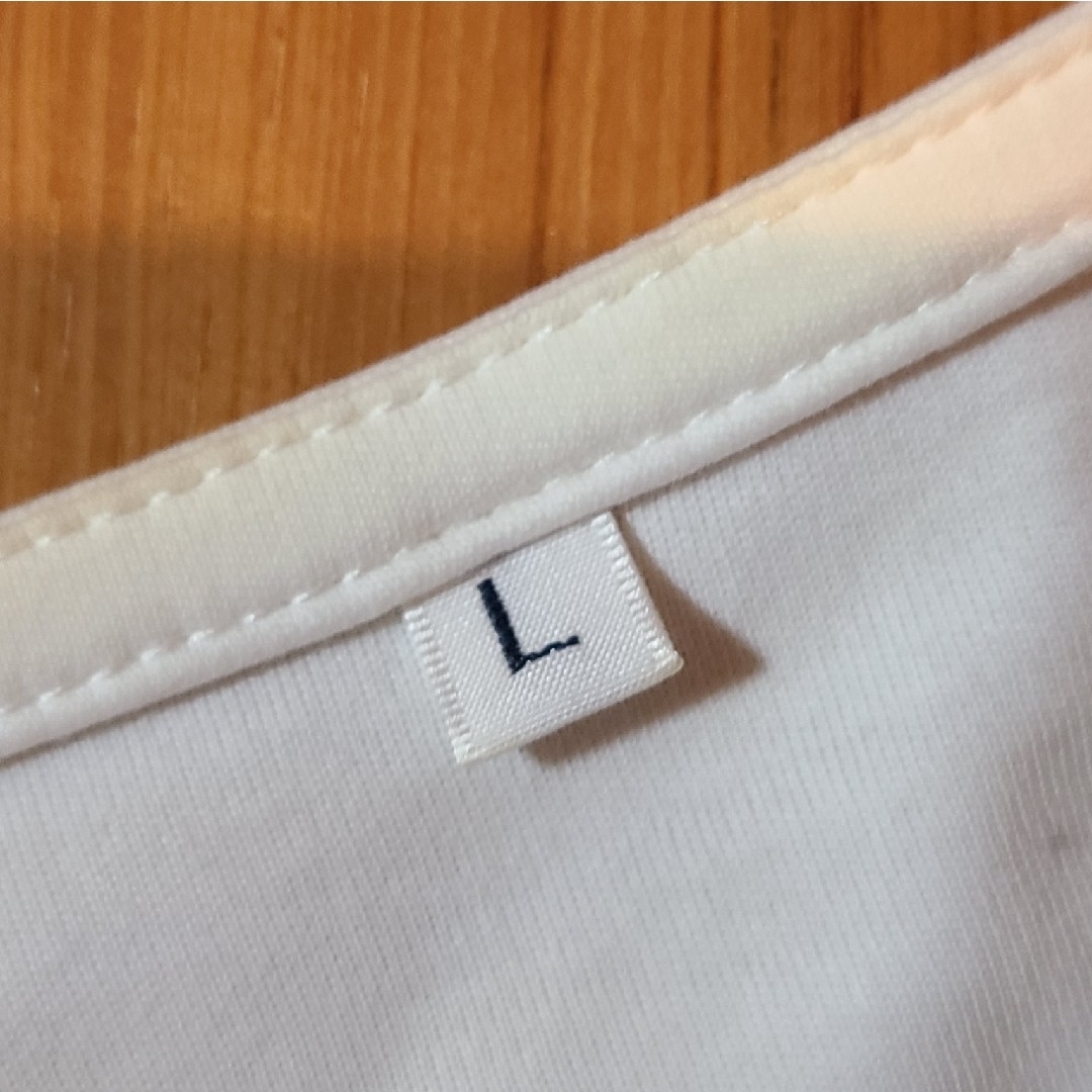 Tシャツ / カットソー  [ホワイト/無地/L] レディースのトップス(カットソー(半袖/袖なし))の商品写真