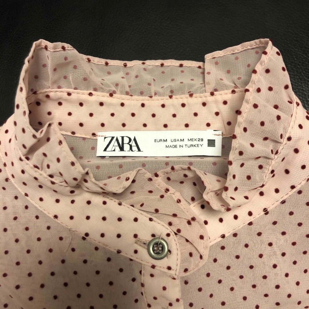 ZARA(ザラ)のZARA ピンク　ブラウス レディースのトップス(シャツ/ブラウス(長袖/七分))の商品写真