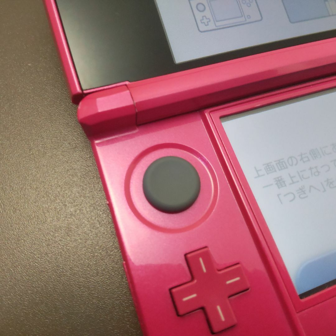 ニンテンドー3DS(ニンテンドー3DS)の安心の整備済み！◆任天堂3DS 中古本体◆グロスピンク◆57 エンタメ/ホビーのゲームソフト/ゲーム機本体(携帯用ゲーム機本体)の商品写真