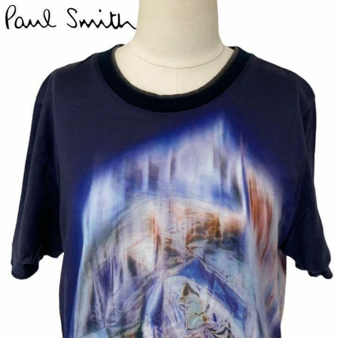 Paul Smith(ポールスミス)のPaul smith ポールスミス　柄　Tシャツ　ネイビー　M レディースのトップス(Tシャツ(半袖/袖なし))の商品写真